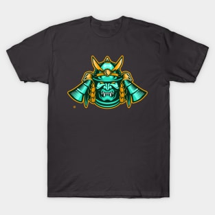 Cool Angry Samurai Warrior Helmet T-Shirt